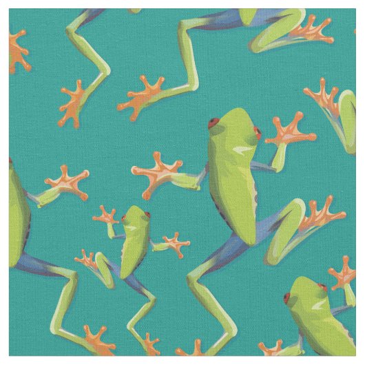 Design der Grünbaum-Frog-Muster Stoff (Nahaufnahme)