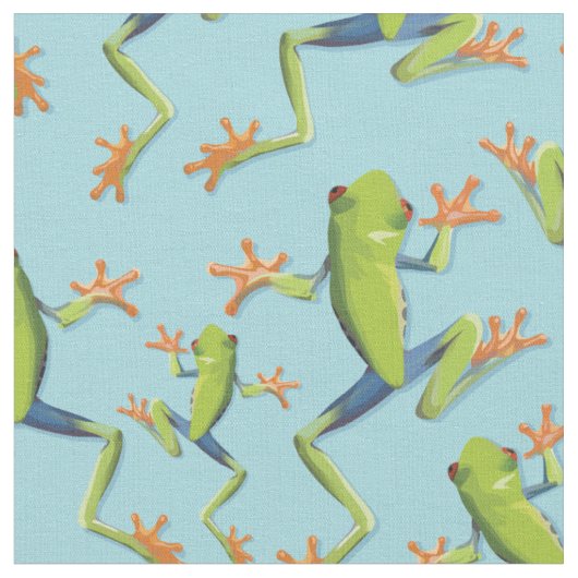 Design der Grünbaum-Frog-Muster Stoff (Nahaufnahme)
