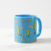 Design der Grünbaum-Frog-Muster Tasse (VorderseiteRechts)