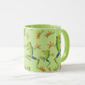 Design der Grünbaum-Frog-Muster Tasse (VorderseiteRechts)