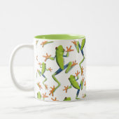 Design der Grünbaum-Frog-Muster Zweifarbige Tasse (Links)