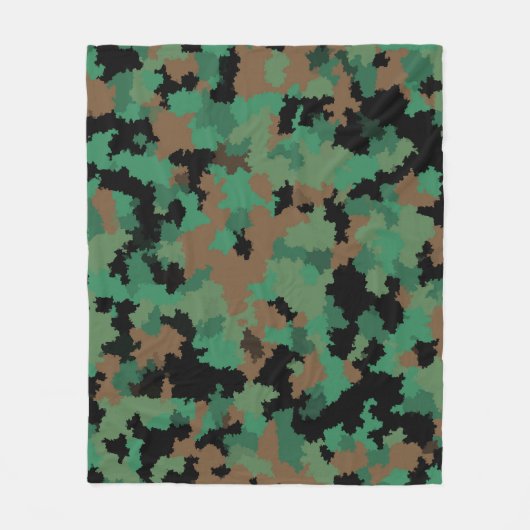 Design der grünen Armee Dschungel-Camouflage Fleecedecke (Vorderseite)