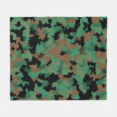 Design der grünen Armee Dschungel-Camouflage Fleecedecke (Vorderseite (Horizontal))