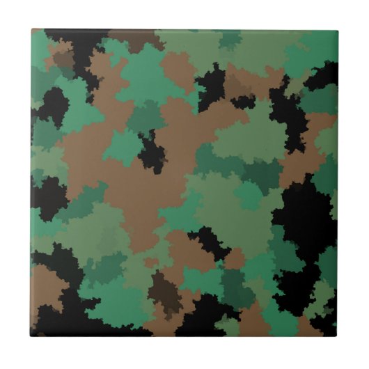 Design der grünen Armee Dschungel-Camouflage Fliese (Vorderseite)