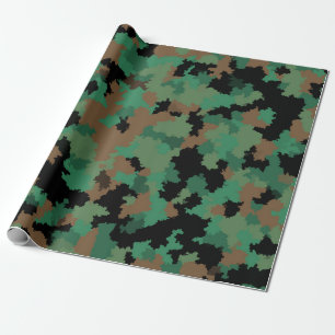Design der grünen Armee Dschungel-Camouflage Geschenkpapier