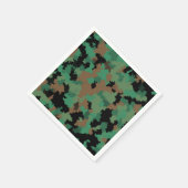Design der grünen Armee Dschungel-Camouflage Serviette (Ecke)