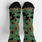 Design der grünen Armee Dschungel-Camouflage Socken (Oben)