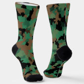 Design der grünen Armee Dschungel-Camouflage Socken (Gewinkelt)