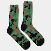 Design der grünen Armee Dschungel-Camouflage Socken (Rechts)