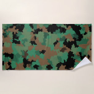 Design der grünen Armee Dschungel-Camouflage Strandtuch