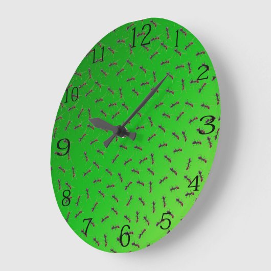 Design der grünen Bullen Große Wanduhr (Winkel)