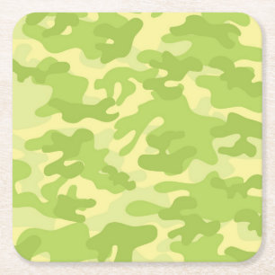 Design der grünen Camouflage Rechteckiger Pappuntersetzer