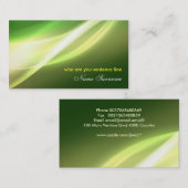 Design der grünen, modernen AbstraktionsVisitenkar Visitenkarte (Vorne/Hinten)