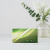 Design der grünen, modernen AbstraktionsVisitenkar Visitenkarte (Stehend Vorderseite)