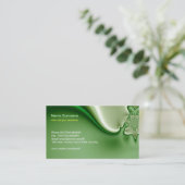 Design der grünen, modernen AbstraktionsVisitenkar Visitenkarte (Stehend Vorderseite)