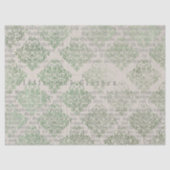Design der grünen Papierreihe Ephemera 9 Seidenpapier (Vorderseite)