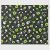 Design der grünen Schultern und Sonnenblumen 10 Geschenkpapier (Flach)