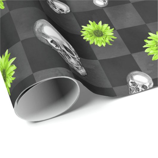 Design der grünen Schultern und Sonnenblumen 10 Geschenkpapier (Rolleneckpunkt)