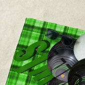Design der grünen Tartan-Rasenbowls, Strandtuch (Beispiel)