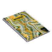 Design der grünen und goldenen Details Notizblock (Rechte Seite)