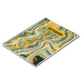 Design der grünen und goldenen Details Notizblock (Linke Seite)