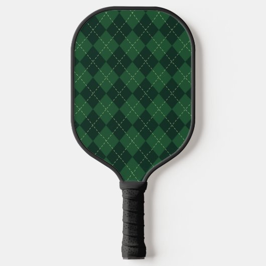 Design der grünen und schwarzen Raute Pickleball Schläger (Vorderseite)