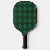 Design der grünen und schwarzen Raute Pickleball Schläger (Rückseite)