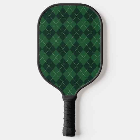 Design der grünen und schwarzen Raute Pickleball Schläger (Rückseite)