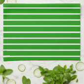 Design der grünen und weißen Streifen Geschirrtuch (Gefaltet)