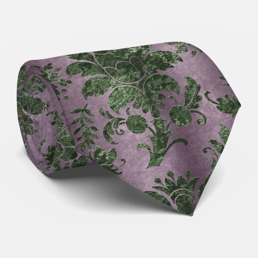 Design der grünen Velours-Serie 18 Krawatte (Gerollt)