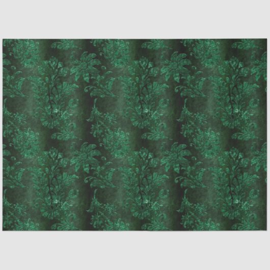 Design der grünen Velours-Serie 1 Seidenpapier (Vorderseite)