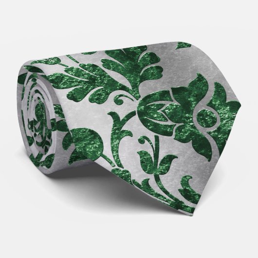 Design der grünen Velours-Serie 5 Krawatte (Gerollt)