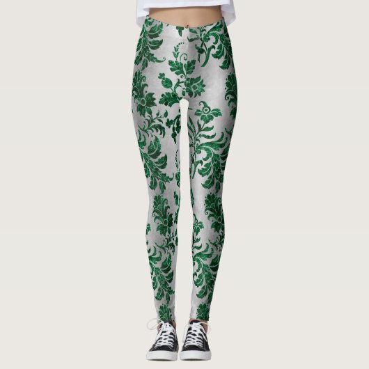Design der grünen Velours-Serie 5 Leggings (Vorderseite)