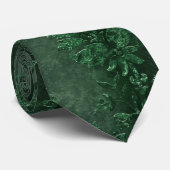 Design der grünen Velours-Serie 8 Krawatte (Gerollt)