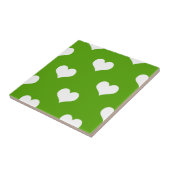 Design der grünen weißen Liebe Herzmuster Fliese (Seite)