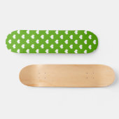 Design der grünen weißen Liebe Herzmuster Skateboard (Horizontal)