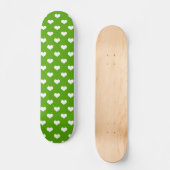 Design der grünen weißen Liebe Herzmuster Skateboard (Vorderseite)