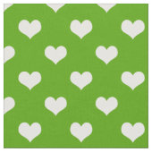 Design der grünen weißen Liebe Herzmuster Stoff (Nahaufnahme)