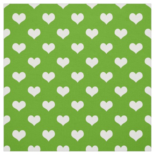 Design der grünen weißen Liebe Herzmuster Stoff (Muster)