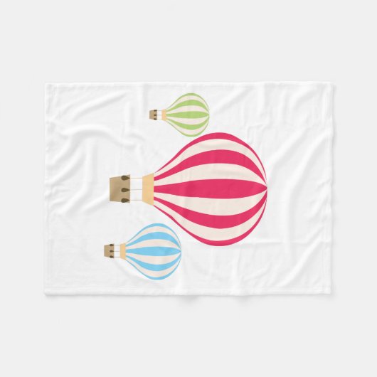 Design der Heißluftballons Fleecedecke (Vorderseite (Horizontal))