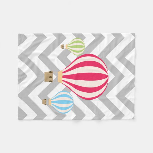 Design der Heißluftballons Fleecedecke (Vorderseite (Horizontal))