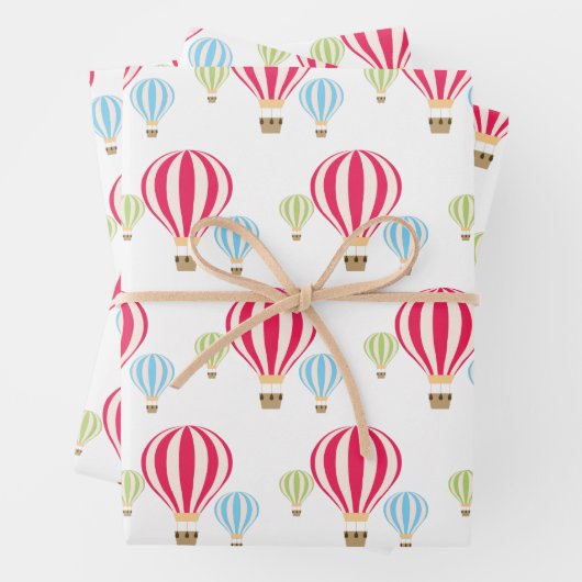 Design der Heißluftballons Geschenkpapier Set (Beispiel)