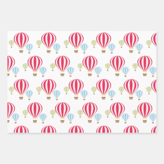 Design der Heißluftballons Geschenkpapier Set (Vorderseite)