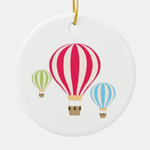 Design der Heißluftballons Keramik Ornament
