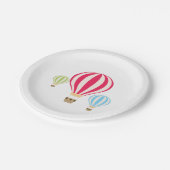 Design der Heißluftballons Pappteller (Schrägansicht)