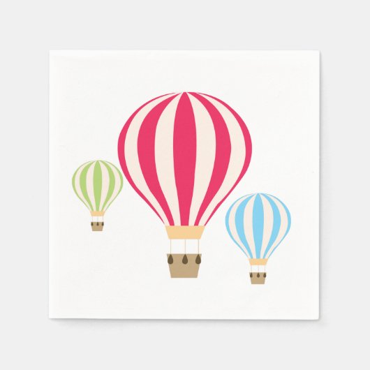 Design der Heißluftballons Serviette (Vorderseite)