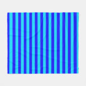 Design der hellblauen und dunkelblauen Streifen Fleecedecke (Vorderseite (Horizontal))