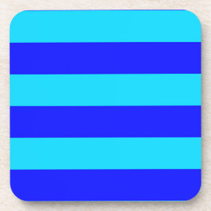 Design der hellblauen und dunkelblauen Streifen Getränkeuntersetzer