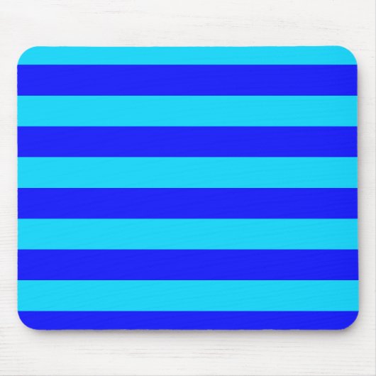 Design der hellblauen und dunkelblauen Streifen Mousepad (Vorne)