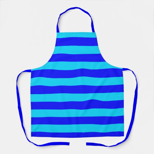 Design der hellblauen und dunkelblauen Streifen Schürze (Vorderseite)